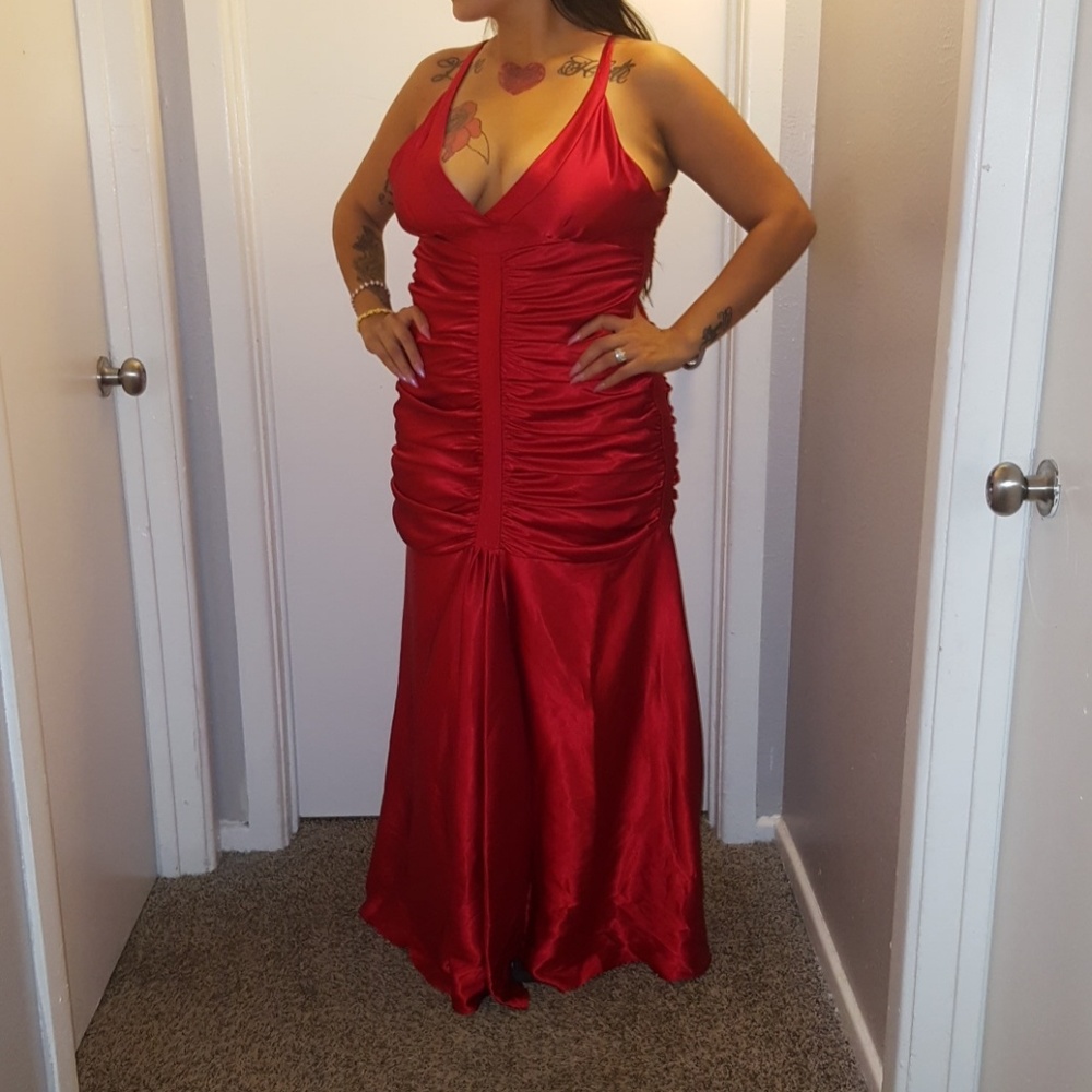 Elegant red gown